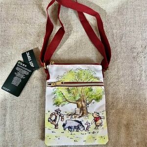 Hot Topic Red and White Winnie the Pooh Crossbody Bag